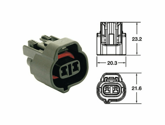 Pièces Quad & Motos - Outillage - Connectique femelle série 090 SMTO BIHR type origine 2 voies noir - 5 pcs