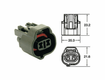 Connectique femelle série 090 SMTO BIHR type origine 2 voies noir - 5 pcs