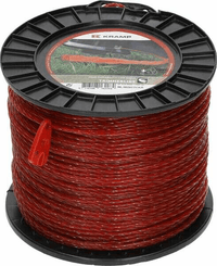 Pièces agricoles - Jardin et forêt pièce adaptable - Fil de coupe Ø 3mm 281m torsadé rouge Kramp