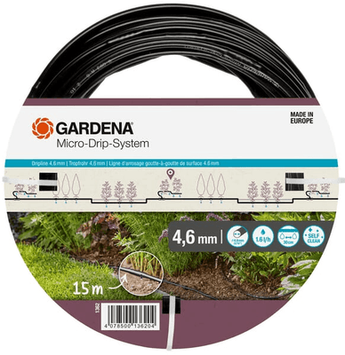 Pièces agricoles - Hydraulique - Ligne d'irrigation micro-goutte 4,6 mm (3/16"), 15 m