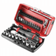 Jeu de douilles 1/4", impériales 12 pans