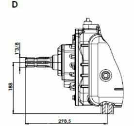 Pièces agricoles - Fertilisation & Lisier - Entraînement de pompe à vide à prise directe 13520 l/min avec lubrification automatique et Ballast B.P.