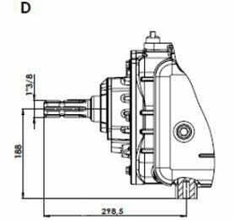 Pièces agricoles - Fertilisation & Lisier - Entraînement de pompe à vide à prise directe 13520 l/min avec lubrification automatique et Ballast B.P.