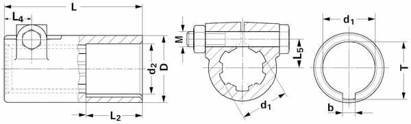 Pièces agricoles - Transmission - Douille réduc. 1-3/8 (6) / Ø32
