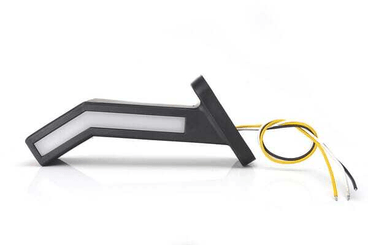 Pièces agricoles - Eclairage - Feu de gabarit gauche LED, 12-24V, 184.9x58x145.5mm, indicateur de direction dynamique, Kramp