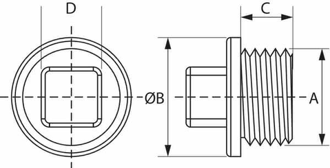 Pièces agricoles - Fasteners - Bouchon filete 1/4