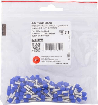 Pièces agricoles - Electricité - Cosse de câble isolée 2,5mm