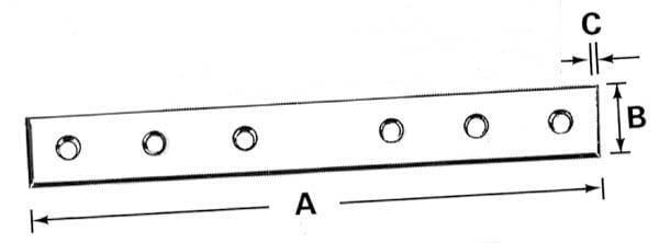 Pièces agricoles - Fasteners - Plaque de jonction 110 mm