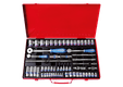 Coffret douilles 1/4" + 3/8" + 1/2" 62 pièces