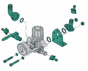 Pièces agricoles - Pièce Pulvérisateur - Kit de montage GR 30