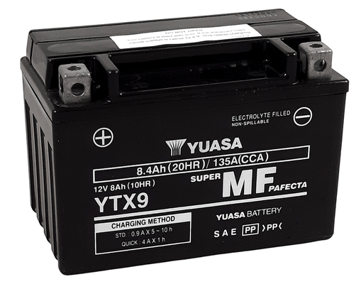 Pièces Quad & Motos - Electrique - Batterie YUASA W/C sans entretien activée usine - YTX9 FA