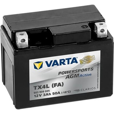 Pièces agricoles - Eclairage - Batterie 12V 3Ah 50A AGM Powersports VARTA