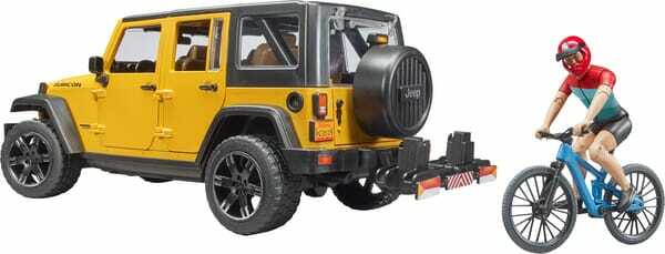 Loisirs - Jouets - Jeep Wrangler rubicon unlimited avec 1 VTT et cycliste