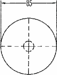 Pièces agricoles - Eclairage - Catadioptre rond rouge Ø85 mm à visser
