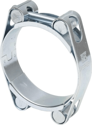 Pièces agricoles - Fasteners - Collier de serrage, 55-65 mm double boulon, double bande DIN912 zingué Kramp