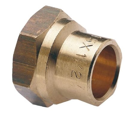 Pièces agricoles - Hydraulique - Mamelon en laiton 1/2"x22