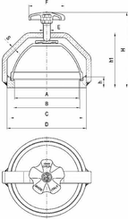 Pièces agricoles - Fertilisation & Lisier - Voyant de niveau complet 4" Euro