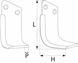 Pièces agricoles - Travail du sol - Lame de fraise g. Maletti