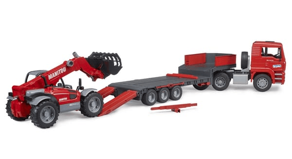Loisirs - Jouets - Camion surbaissé Manitou MAN TGA avec chargeur télescopique MLT 633