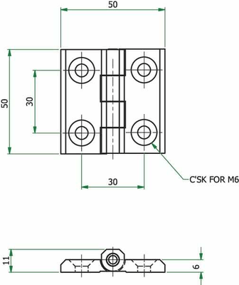 Pièces agricoles - Fasteners - Charnière métal. revêtue noire
