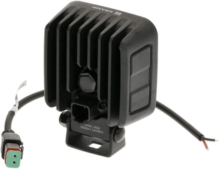 Pièces agricoles - Eclairage - Lampe de travail LED, 60W, 6600lm, carrée, 12/24V, blanche, 92x109,5x51,1mm prise Deutsch, faisceau large, 12LED