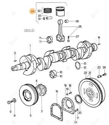 Pièces agricoles - Pieces moteur - PISTON COMPLET