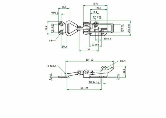 Pièces agricoles - Fasteners - Verr. crochet rég. 82-92 T4