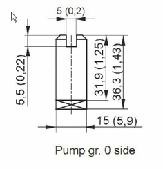 Pièces agricoles - Hydraulique - Moteur Accouplement 800W Gr0,5