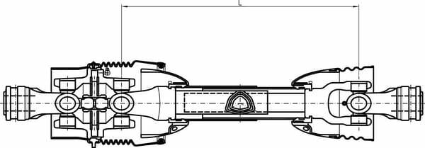 Pièces agricoles - Transmission - Arbre de transmission grand angle T CvJ 80 L : 1210mm, avec mâchoire attelage rapide, Comer