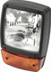 Projecteur halogène, carré, 12V, transparent/ambre, à boulonner, 212x150xAMP 6-fiches, Hella