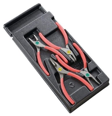 Outils - Outils divers - 4 pinces circlips, droit+coudé