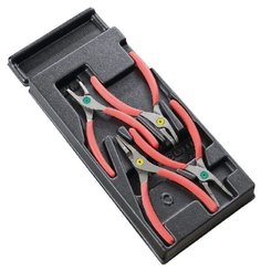 Outils - Outils divers - 4 pinces circlips, droit+coudé