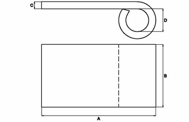 Pièces agricoles - Fasteners - Penture à souder 16x75 mm