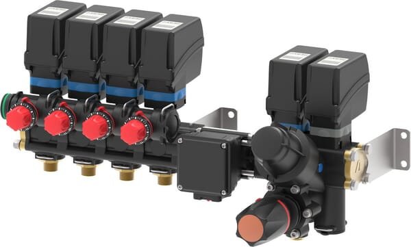 Pièces agricoles - Pièce Pulvérisateur - Unité électrique, 4 voies, valve rapide propertionnelle 40 bar 50 m orion 5-100 litres