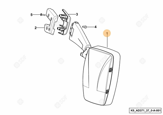 Pièces agricoles - Cabine et structure - rétroviseur sx/lh/li
