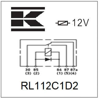Pièces agricoles - Eclairage - Mini relais 12V, inverseur, 30A/40A, diode, sans support