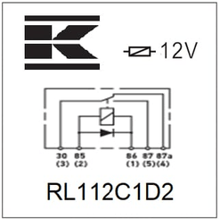 Pièces agricoles - Eclairage - Mini relais 12V, inverseur, 30A/40A, diode, sans support