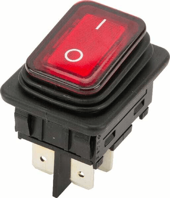 Pièces agricoles - Electricité - Interrupteur à bascule 20A rouge