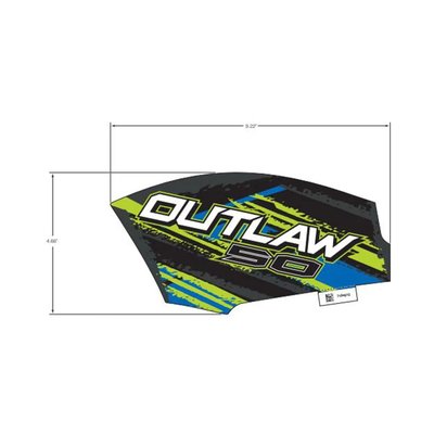Pièces Quad & Motos - Pièces communes - DECAL-SIDE,OUTLAW 50,BLUE,RH