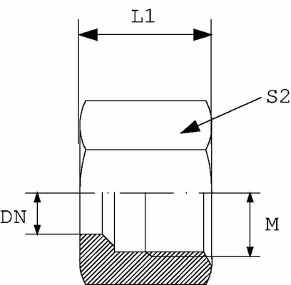 Pièces agricoles - Hydraulique - Ecrou M 8 L M14 inox