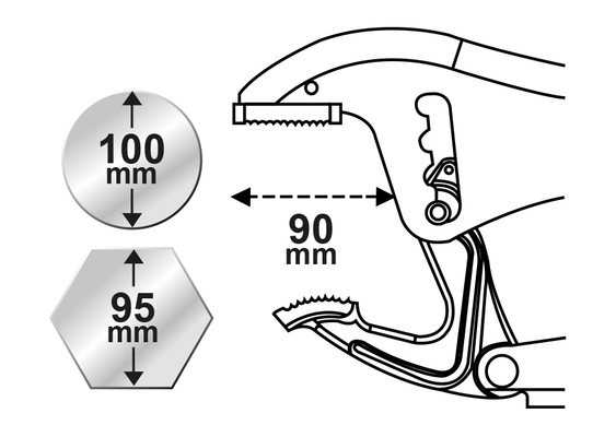 Outils - Outils divers - Pince-étau à becs grandes capacités