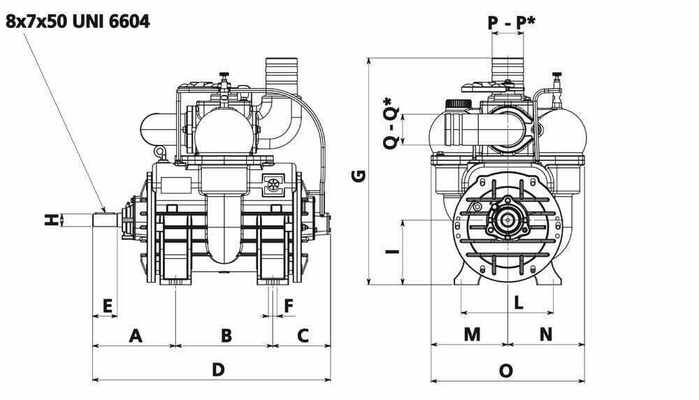 Pièces agricoles - Fertilisation & Lisier - Poulie de pompe à vide, auto-lubrification et Ballast BP