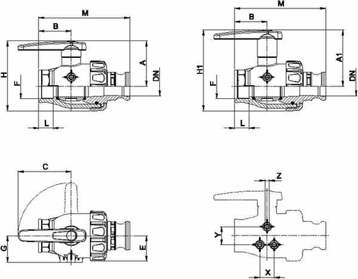 Pièces agricoles - Pièce Pulvérisateur - Vanne à boisseau sph. 1 1/2" 2v.