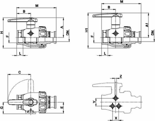Pièces agricoles - Pièce Pulvérisateur - Vanne à boisseau sph. 1 1/2" 2v.