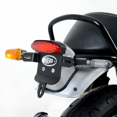 Pièces Quad & Motos - Equipement véhicule - Support de plaque R&G RACING noir Royal Enfield