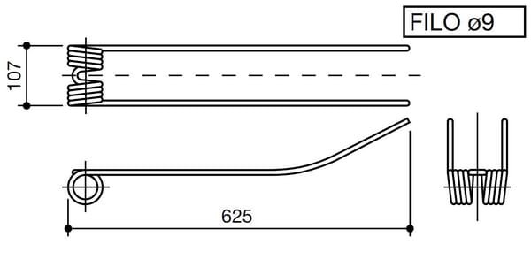 Pièces agricoles - Fenaison & élevage - Dent flexible Ceccato