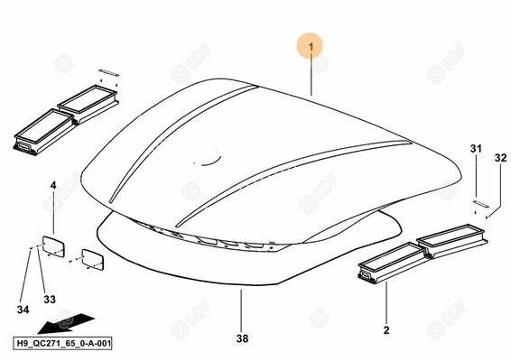 Pièces agricoles - Cabine et structure - TOIT