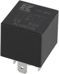 Pièces agricoles - Eclairage - Mini relais 24V, inverseur, 30A/40A, diode, sans support