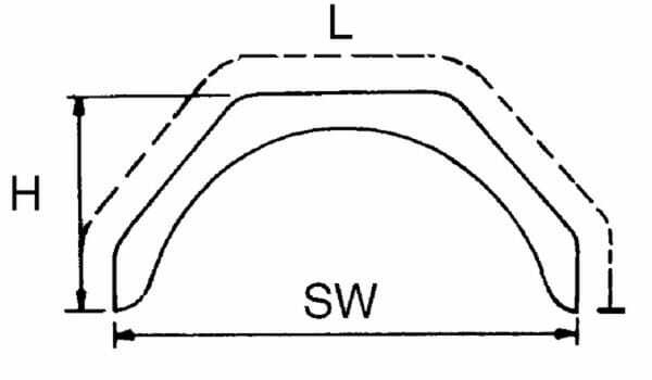 Pièces agricoles - Eclairage - Garde-boue PVC 490 x 140 mm