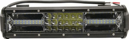 Barre lumineuse LED, 81W, 7290lm, rectangulaire, 12/24V, blanc, 304x57mm, manchon d'extrémité de câble, Combo, 54 LED's, Kramp
